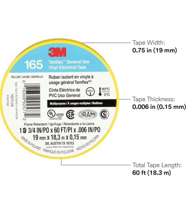 A picture of the back side of a roll of tape.