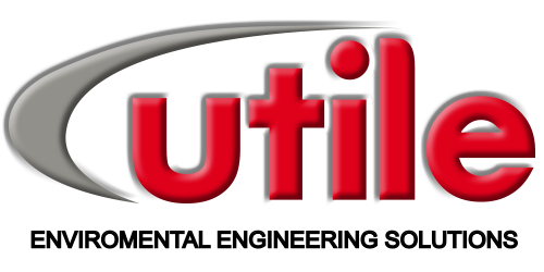 A red and white logo for the util company.