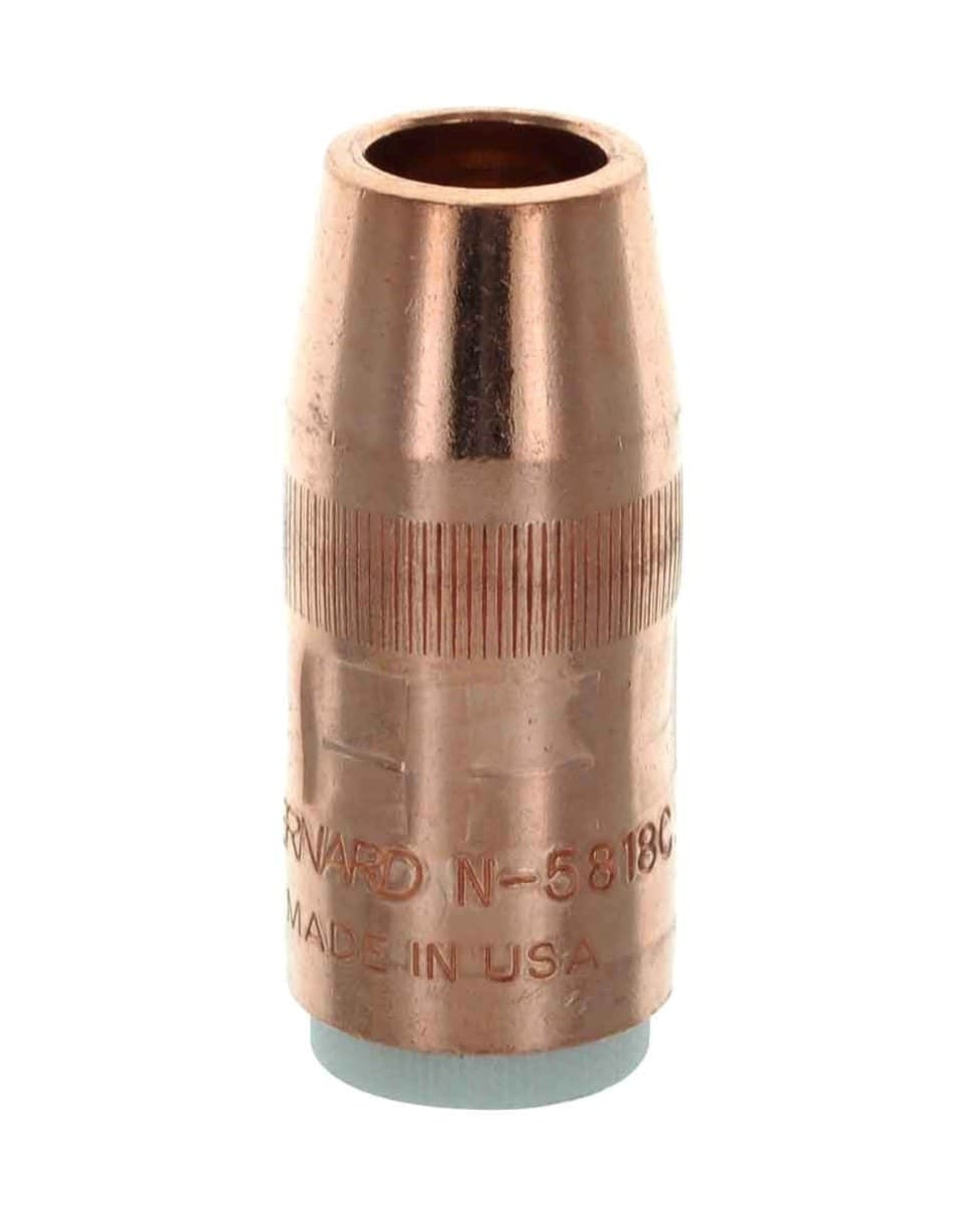 A picture of the front end of a bullet.