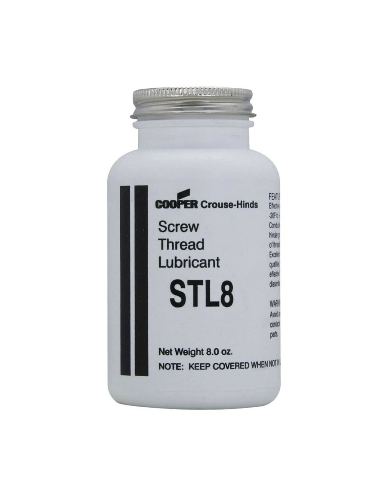 A bottle of screw thread lubricant