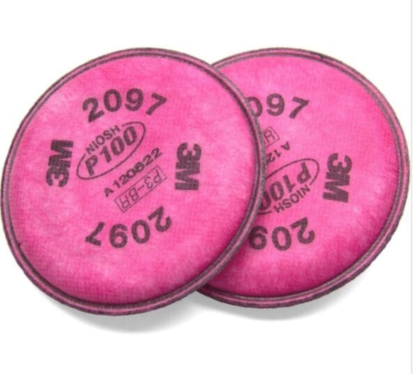 3M2097 3M™ Particulate Filter 2097, P100, with Nuisance Level Organic Vapor Relief, 2-Pack