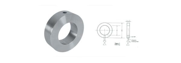 6" Bleed Ring Standard 1-1/2" Thickness, 150# Stainless Steel, 3/4" Tap