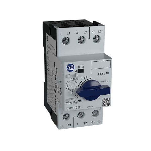 Allen-Bradley 140MT-C3E-B25 Motor Protection Circuit Breaker, 1.6–2.5A, C-Frame, Trip Class 10